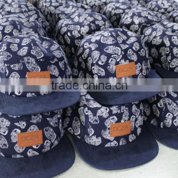 floral 5 panels adjustable cap/5 panel caps hot sale