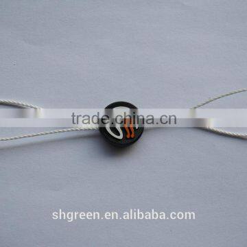 Promotional bottle string plastic tag