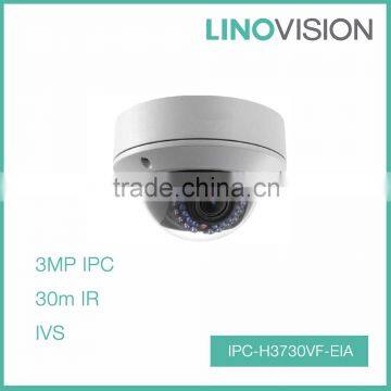 3 Megapixel Vandal-proof IP66 Network IR Dome Security IPC