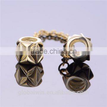 Factory Direct Supply Silver Tube 925 Sterling Silver Charm European Bead New Design Safety Chain for DIY Bracelet A006 photo-4