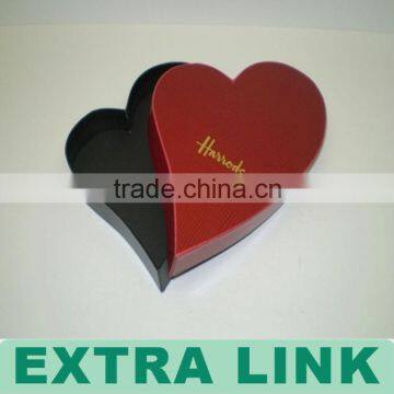 Extra Link E-Flute Paper Heart Shape Embossing Chocolate Packaging Gift Box