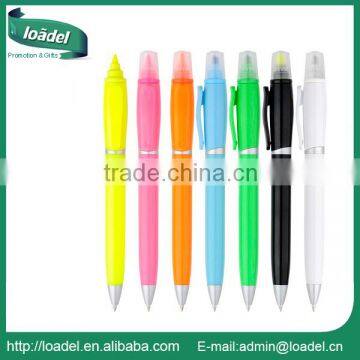 Promotional highlighter ball pen for gift