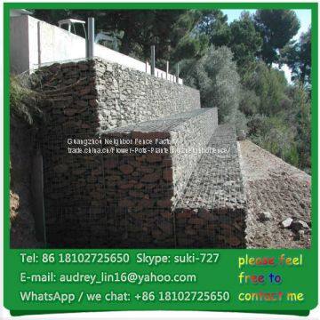 Guangzhou Factory Galfan and PVC Coated Steel Wire Stone Gabion Box for Water and Flood to Control photo-2