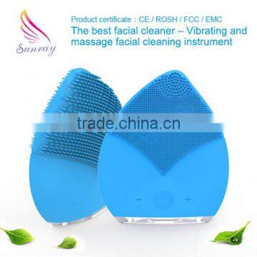 factory direct wholesale ! facial brushes silicone facial cleansing brush with Negative ions