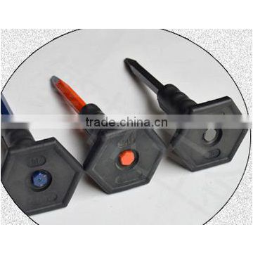 carbon steel forged cold chisel stone chisel with rubber grip