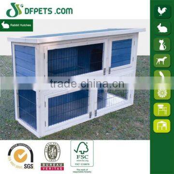 DFPETS DFR021BW Two Storey Wooden Blue Rabbit Cage