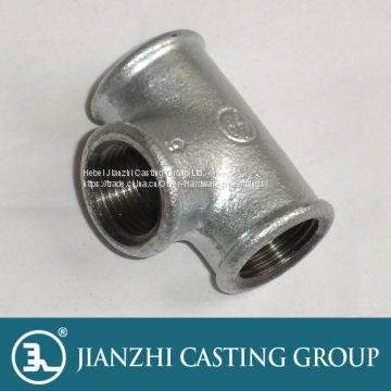 malleable cast iron pipe fitting 3-way equal tees