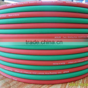 green red twin anti-static flexible oxygen pvc welding hose