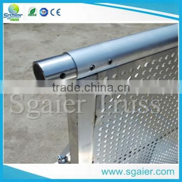 2016 sgaier Galvanized outdoor event aluminum crowd control barrier for sale