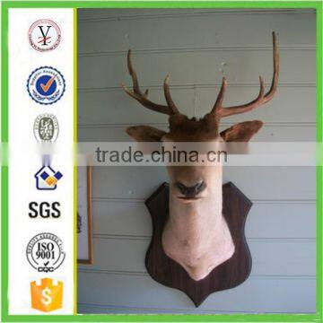 chinese factory custom handmade carved resin artificial deer head