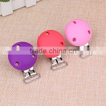 Wholesale Silicone Rounded Shape Clip Assemble Pacifier Holder Clip