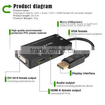 Voxlink New High Speed Gold Plated DisplayPort TO VGA/Aduio/HDMI/DVI Cable Adapter for Macbook photo-3