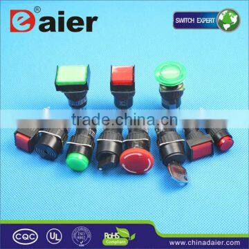 16mm green 6V push button micro switch led