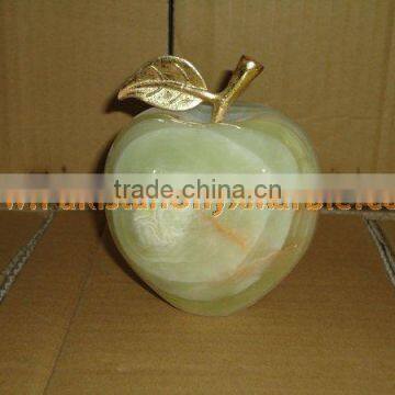 Best Salling PAKISTANI SUPPLIER NICE & SHINE ONYX APPLE WITH BRASS LEAF HANDICRAFTS photo-6