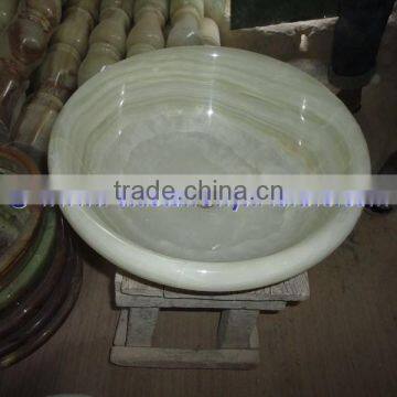 High Quality NATURAL STONE PURE WHITE ONYX SINKS BASINS COLLECTION photo-5