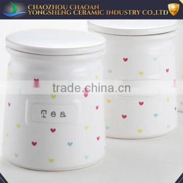 White Ceramic Canister Food Storage Box for House photo-2
