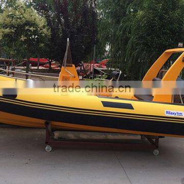 China manufacturer made new 17ft RIB rigid hypalon inflatable sport fishing boats for sale with Japan outboard engine motor