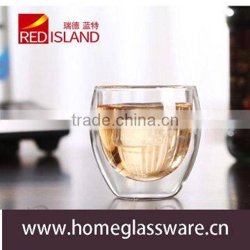 double wall borosilicate glass cup for tea/wine made in china