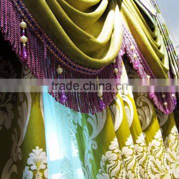 French Palace Style Polyester New Fancy High Quality Embroidery Window Curtains Embroidered Organza Fabric photo-2