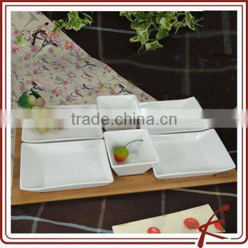 square white porcelain snacks service tray