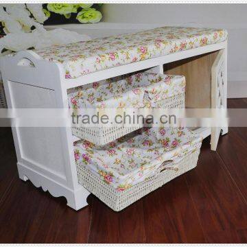 Home Furniture Wooden Cabinet With Baskets Drawers photo-4