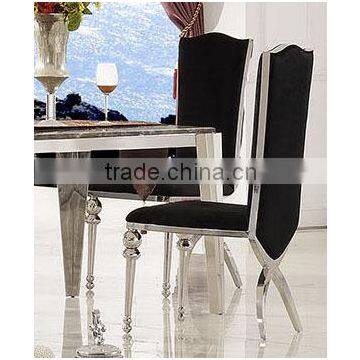 TH383 Stainless Steel Tempered Glass Modern Dining Table photo-6