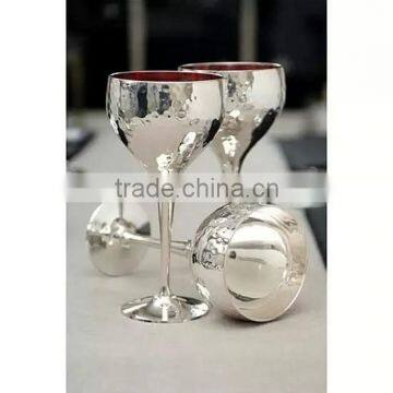 Silver champagne goblets