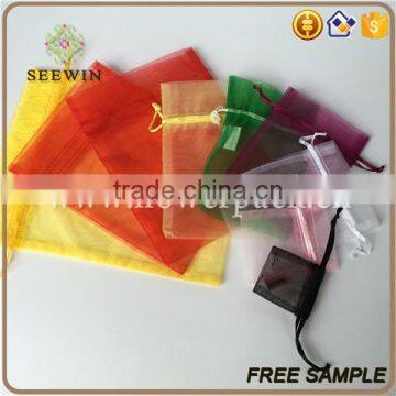 customized drawstring nylon orgazna bag organza pouch