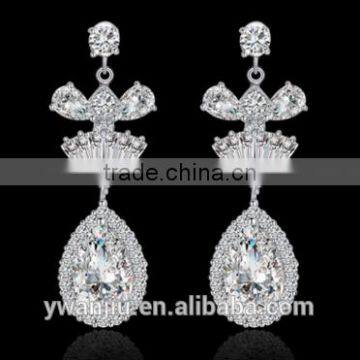 Wholesale Stock Small Order Fashion Women Flash Crown Zircon Earrings photo-2