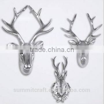 Resin Metallic Color Deer Head Wall Hanging Craft photo-3