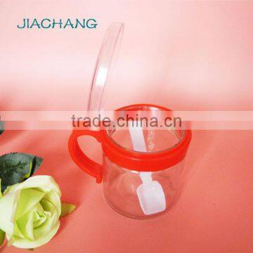Cooking Tools Handle Glass Salt Dispenser Jar With Spoon photo-2