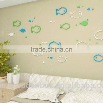 Refined Popular Fish Shape Wooden Wall Stickers photo-3