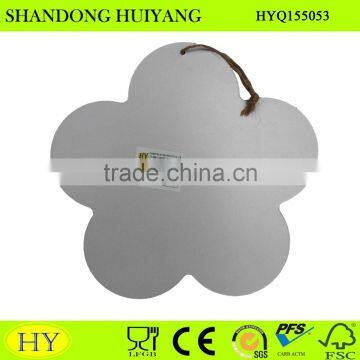 Cheap Two Sides Flower Shaped MDF Wooden Blackboard for Kids photo-2