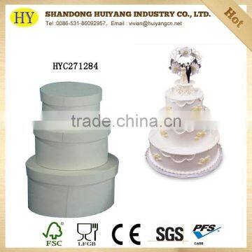 FSC wood Oval shape cake packing box wood