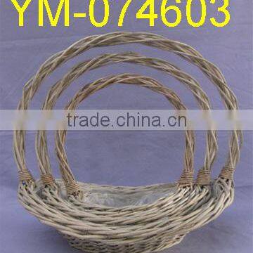 Beautiful Willow Flower Basket With Handle