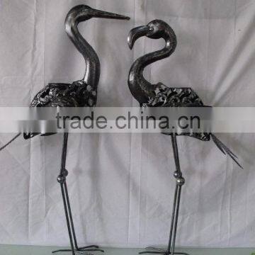 Metal Pink Flamingo Garden Ornaments Home Decoration Handmade Craft From Waste Material photo-6