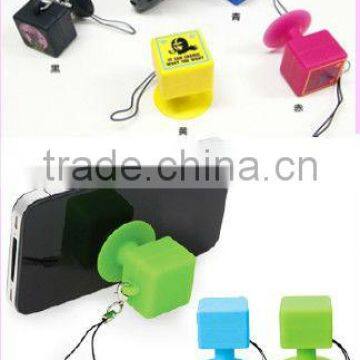 Silicone mobile phone support silicone sucker holder silicone square holder