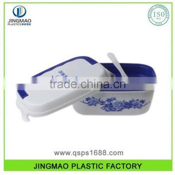 Plastic Bento Lunch Box with compartment with spoon