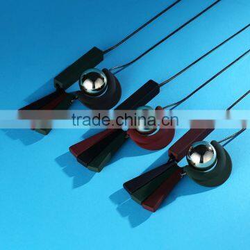 Geometric Moon Sun Necklace Geometric Long Rubber Rectangle Strips Pendant Necklace Geomotric Jewelry