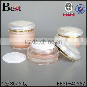 15ml 30ml 60ml 120ml Plastic Lotion Bottle Design Unique Shape Acrylic Jars With Caps Series photo-2