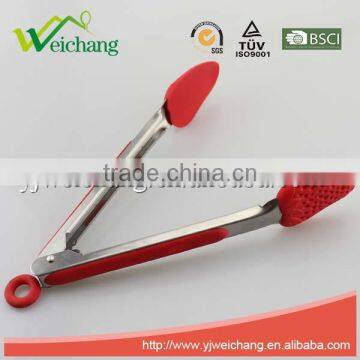 WCHXK01 Premium Comfort Stainless Steel Locking Strawberry Shape Food Tongs With Heat Resistant Silicone Heads, Good Grip photo-3