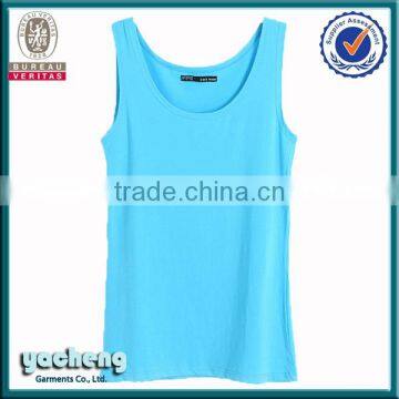 wholesale GYM cotton womens custom tank top wholesale shortsleeve plain lady vest