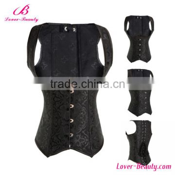 Black Jacket Style Plus Size Sport Corset Underbust