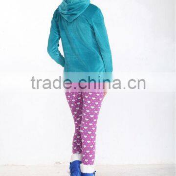 High Quality Winter Sport Ladies Apparel Velour Tops photo-2