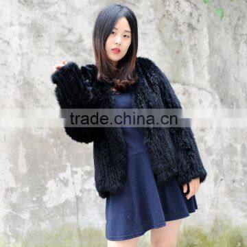 CX-G-A-44B Top Quality Genuine Rabbit Fur Garment/ Real Fur Jacket Winter Women photo-5