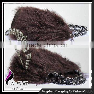 CX-H-04B Hot Sale Genuine Mongolian Lamb Fur Hand Bags photo-3