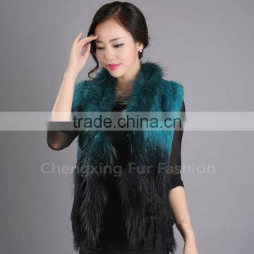 CX-G-B-44A Genuine Rabbit Fur Vest 2016 Winter Coats photo-3