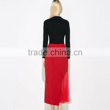 2017 Fashion New Design Autumn Black Long Sleeve Elegant Latest Casual Dress Designs photo-2