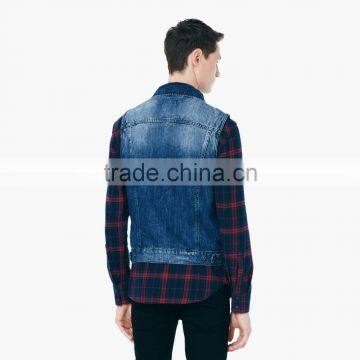 OEM Supply Fitted Sleeveless Denim Jacket for Men photo-2