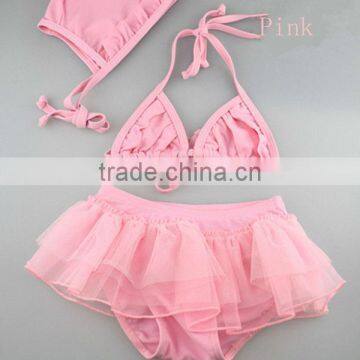 Factory Wholesales Pink Lace Stamps Tankinis Swimwear